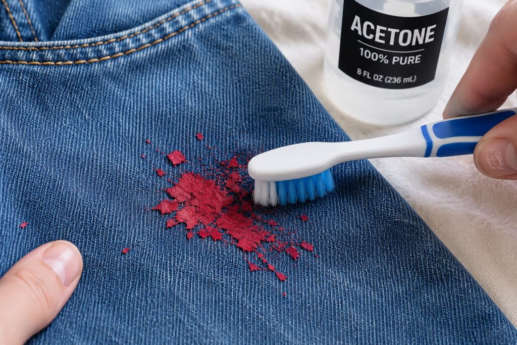 removing nail polish stain from cloth