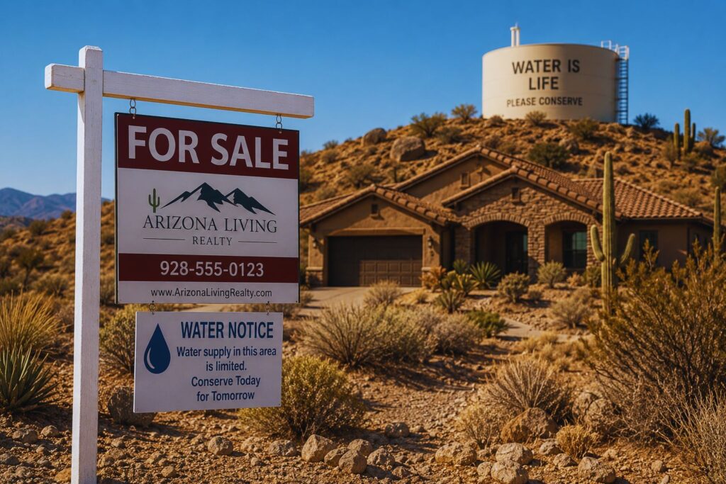 Home for sale in Arizona rural community facing water shortage and groundwater depletion risk